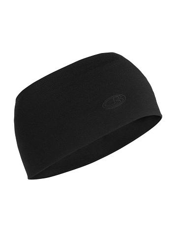 Black Men's Icebreaker Unisex Merino Chase Headband | USA 1079EBCX